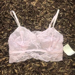 sexy pink lacy bralette